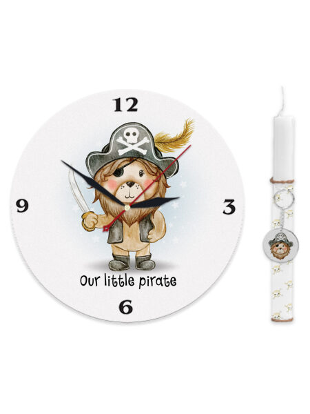 53 Λαμπάδα Ρολόϊ Τοίχου "King Pirate"