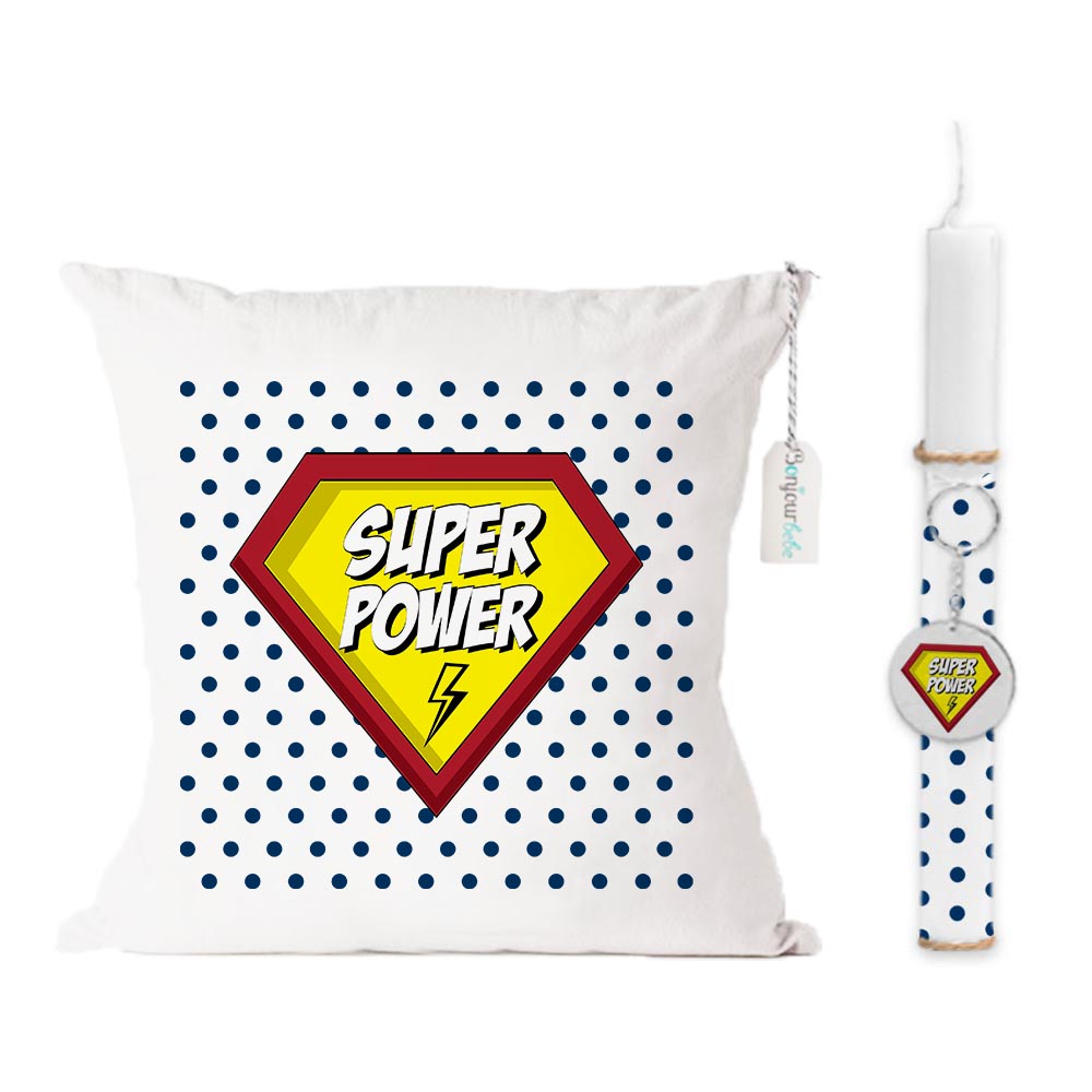 15 Λαμπάδα Πάσχα "Super Power Boy"
