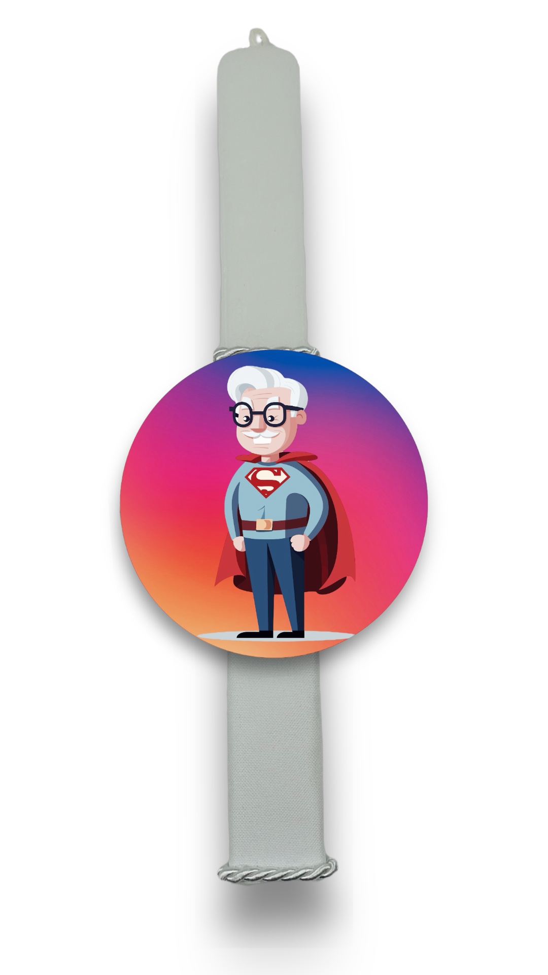 EASLOVED240005 Πασχαλινή Λαμπάδα Bonjourbebe με Θέμα "Super Grandpa" - Image 2
