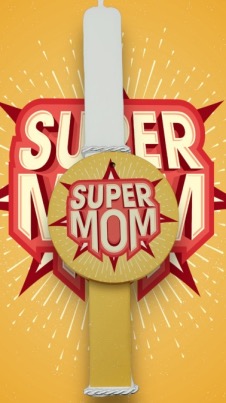EASLOVED240001 Πασχαλινή Λαμπάδα Bonjourbebe με Θέμα "MOM"