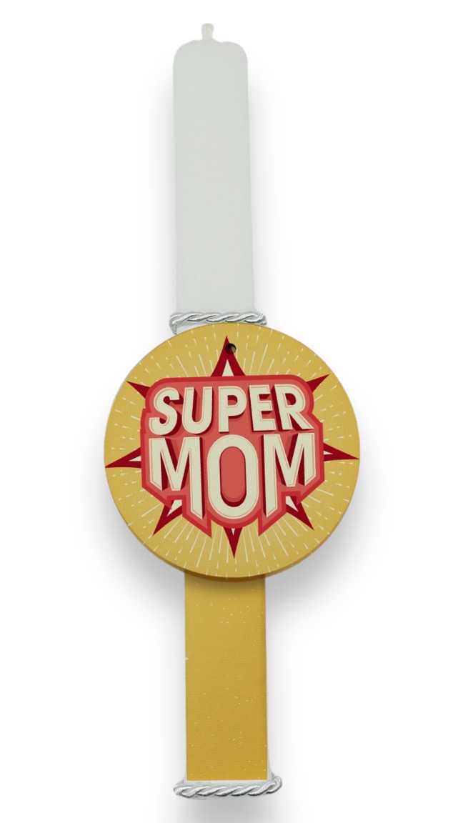 EASLOVED240001 Πασχαλινή Λαμπάδα Bonjourbebe με Θέμα "MOM" - Image 2