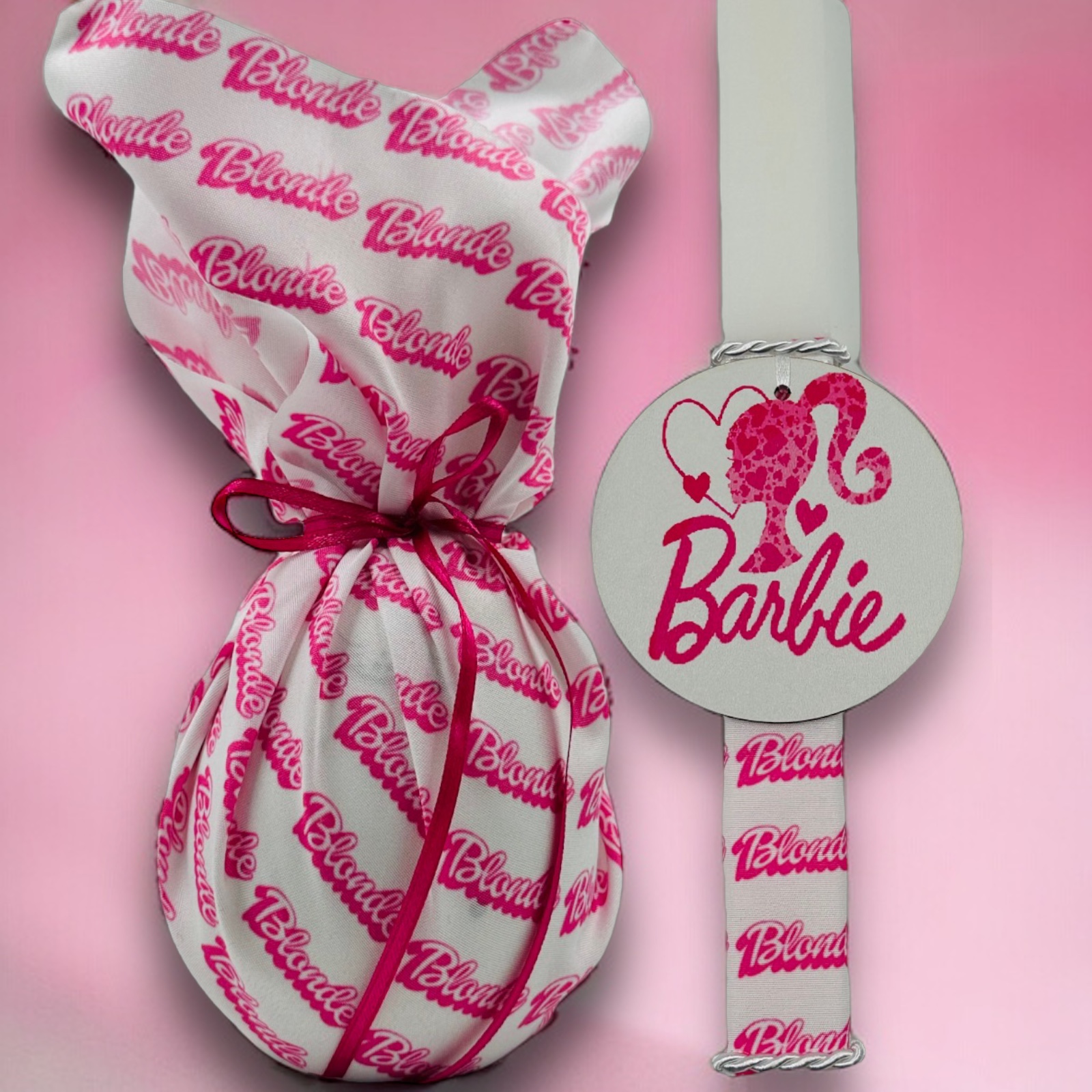 EASTER 24012 Πασχαλινό Σετ Bonjourbebe με Θέμα την "Barbie" (Λαμπάδα-Αυγό)