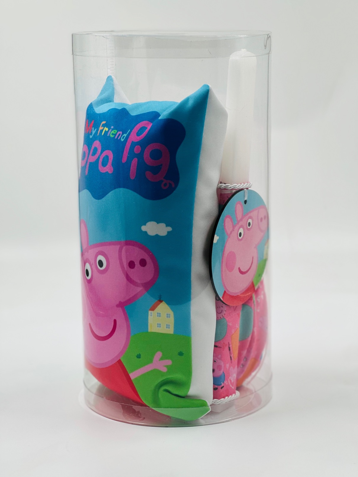 EASTER 24003 Πασχαλινό Σετ Bonjourbebe με Θέμα την "Peppa" (Λαμπάδα-Μαξιλάρι-Αυγό) - Image 3