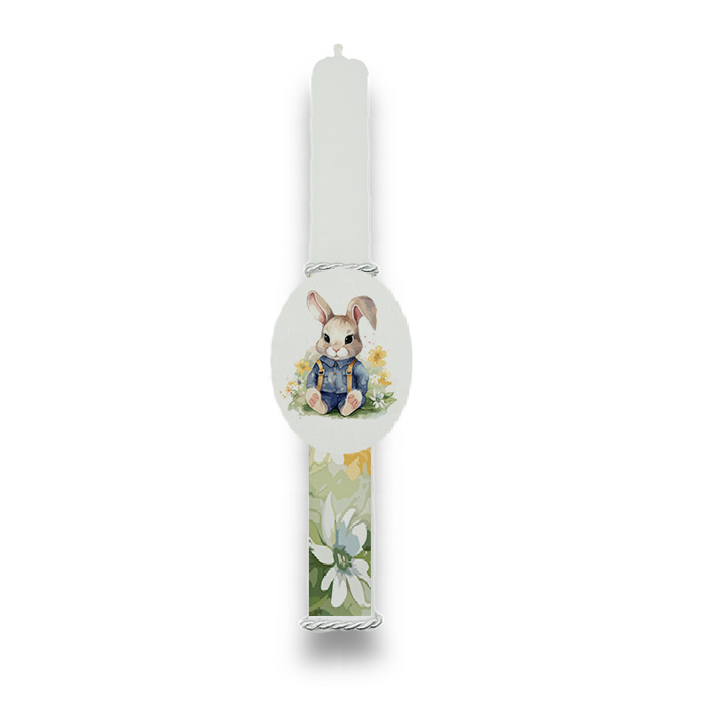 EAS100024-7A Πασχαλινή Λαμπάδα Bonjourbebe με Θέμα "Yellow Rabbit" - Image 2