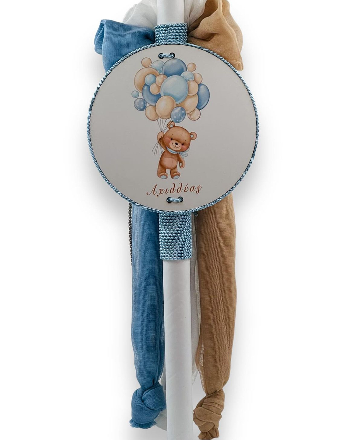 24034_Panda Teddy with Ballons (Ολικό Βαπτιστικό Πακέτο Νονού / Νονάς) - Image 3