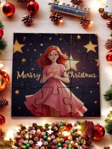 “Χριστουγεννιάτικο Ξύλινο Παζλ PUZZLE1515CHR202515a – Μοναδικό δώρο με ευχή και γούρι!”